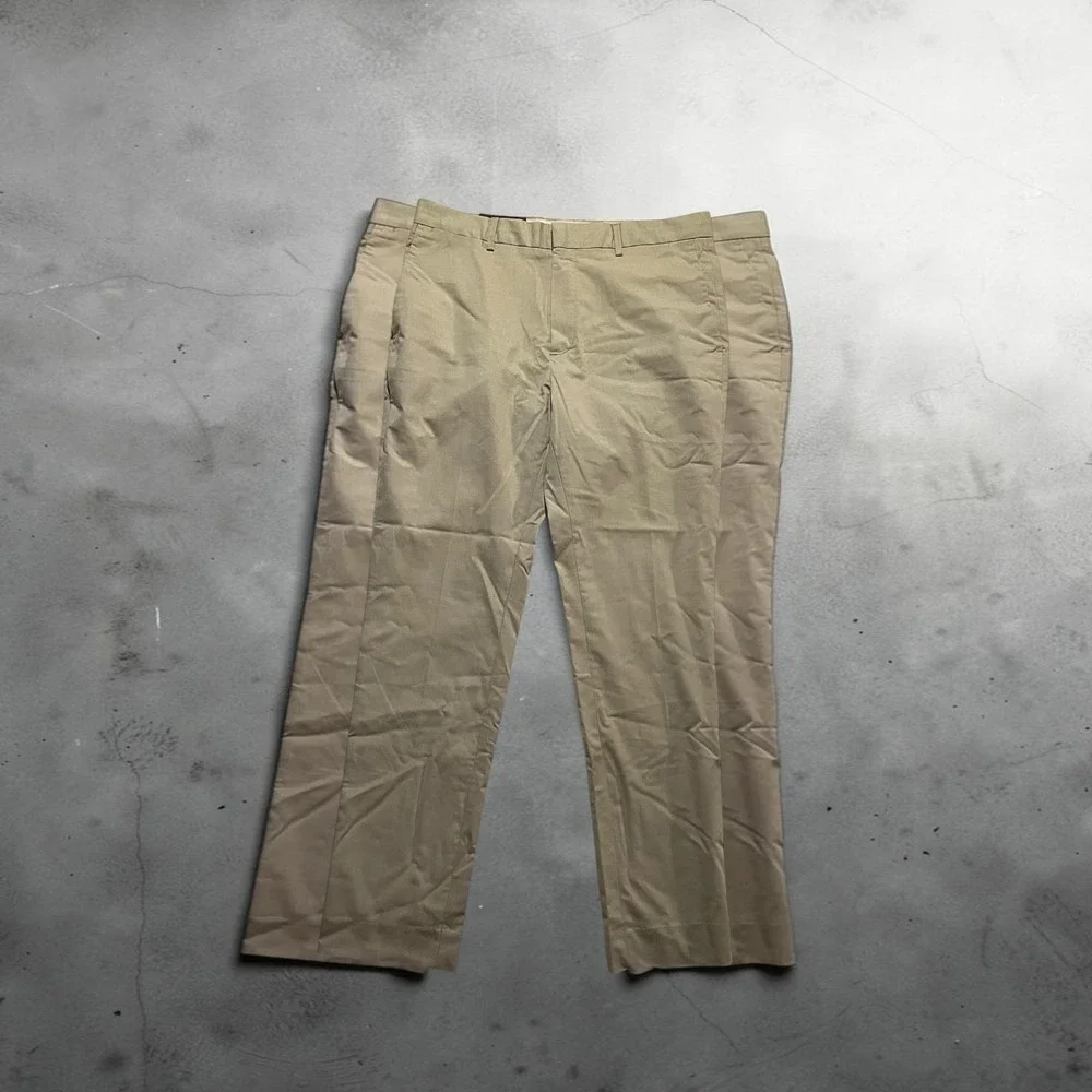 Banana Republic Mens Core Temp Non-Iron Slim Fit Chino Pants Khaki Tan 35x32 NWT